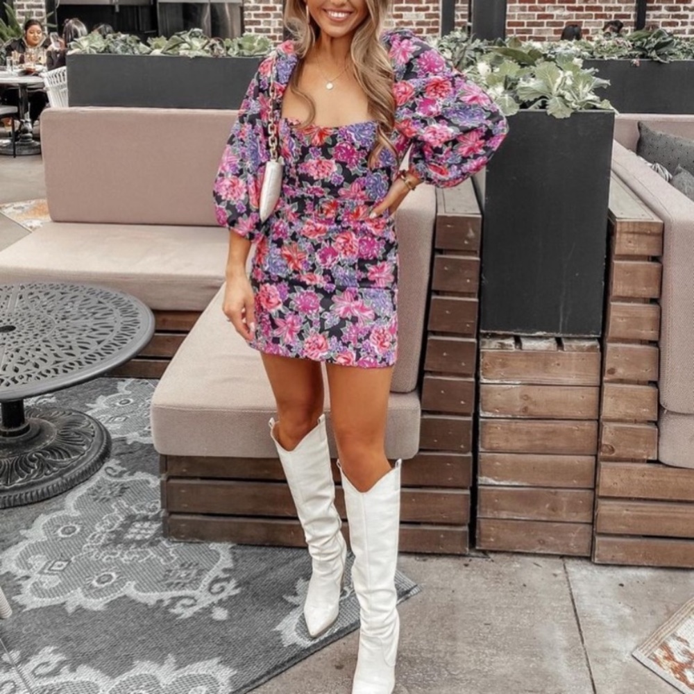 ZARA FLORAL PRINT DRESS